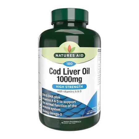 Natures Aid Cod Liver Oil 1000mg 180 softgels