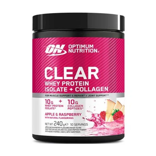 Optimum Nutrition Clear Whey Protein Isolate + Collagen 240g Apple and Raspberry